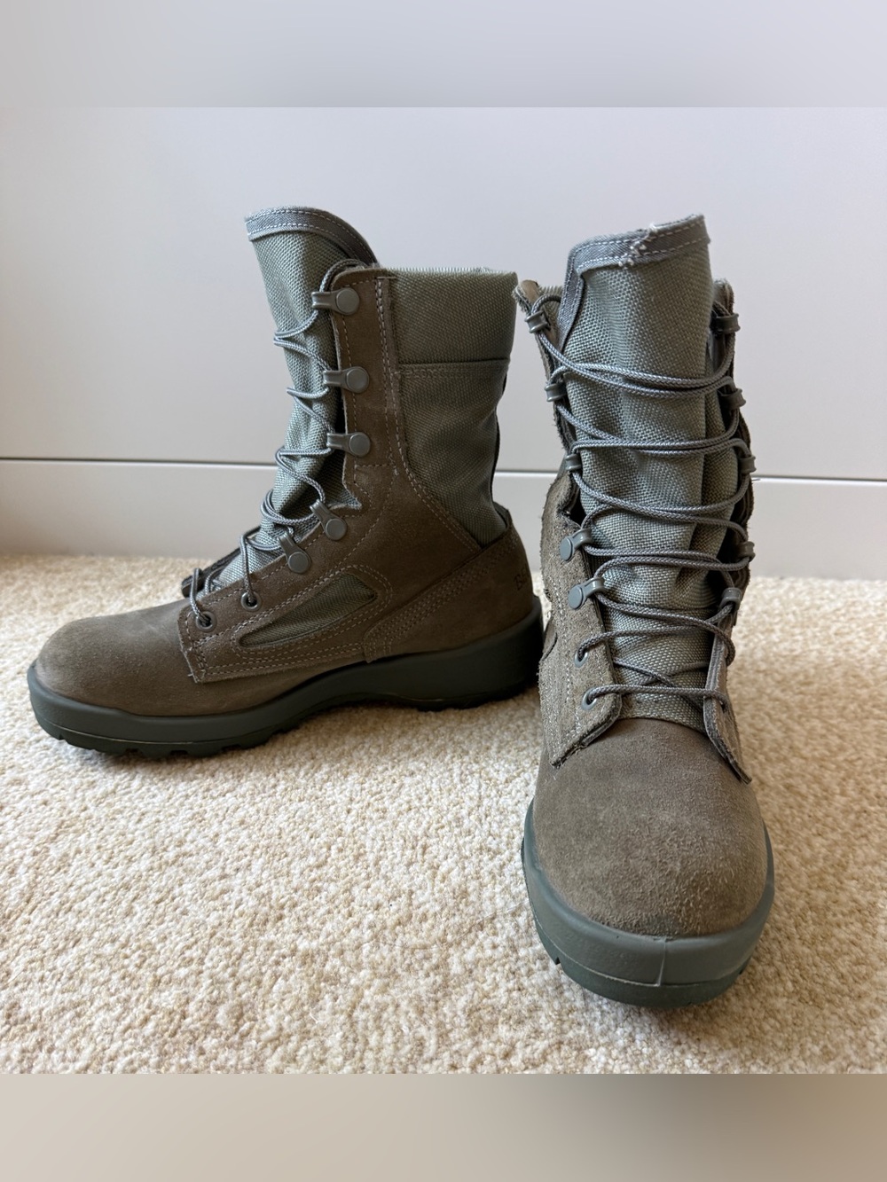Belleville 600 ST Sage Green Steel Toe Military Combat Boots Mens US 7.5R USAF